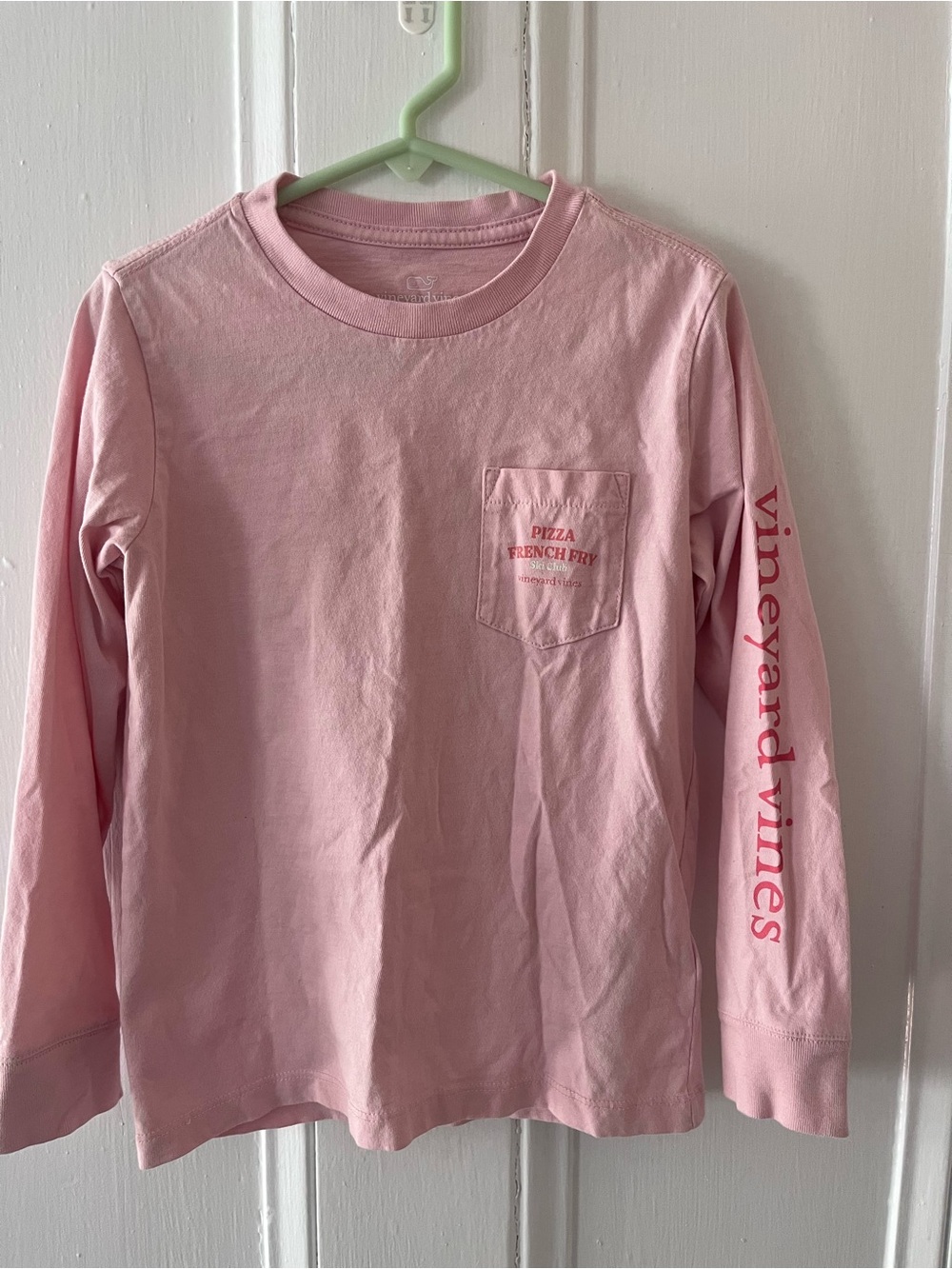 Vineyard Vines Light Pink Long-Sleeve Pocket Tee for Kids